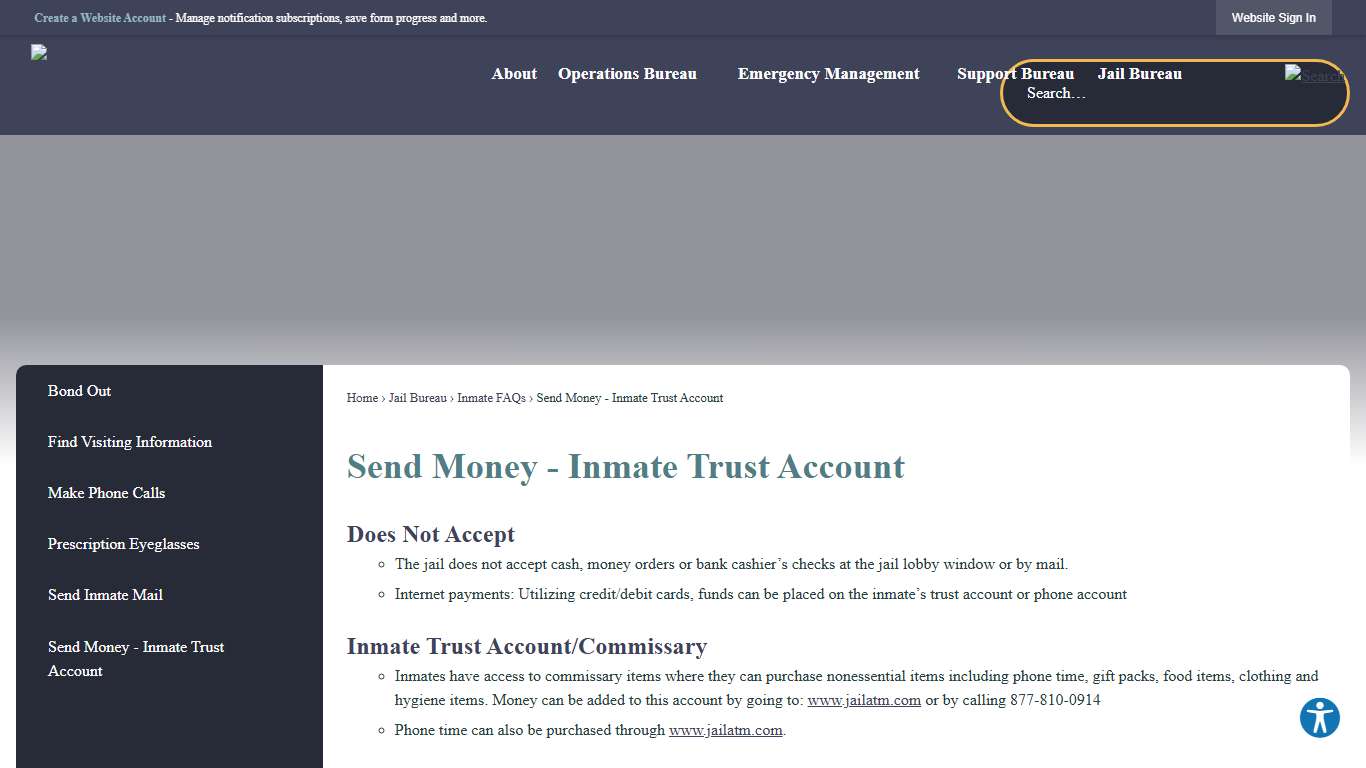 Send Money - Inmate Trust Account | Kootenai County Sheriff, ID